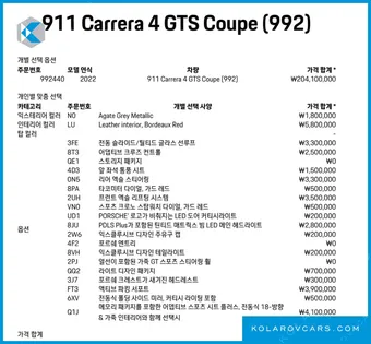 PORSCHE 911 CARRERA 4 GTS