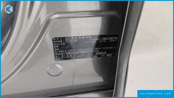 HYUNDAI GRANDEUR 2,5 GASOLINE 2WD