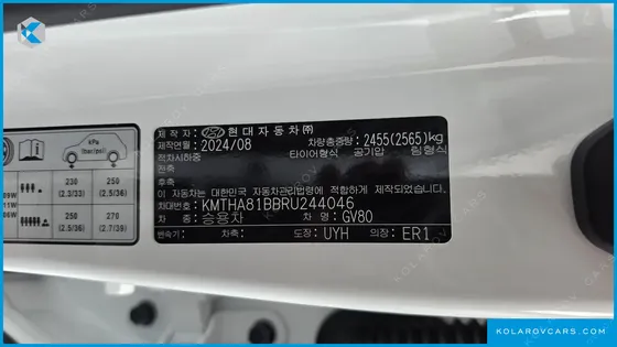GENESIS GV80 2.5T GASOLINE 2WD