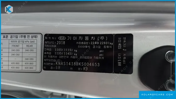 KIA K9 3.8 GDI