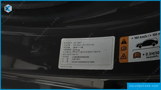 LINCOLN CONTINENTAL 3.0 BLACK LABEL AWD