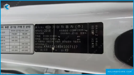 KIA K9 3.8 GDI